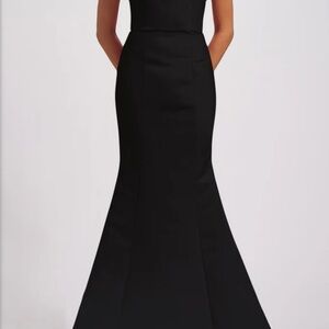 Amsale Jaylin Dress - Size 2 - Black Strapless Gown - GB097A